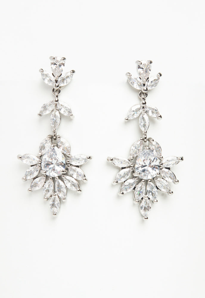 Platinum Chandelier Jewelry Set