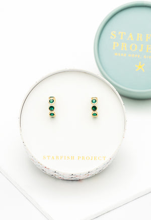Jubilee Emerald Green Hoop Earrings