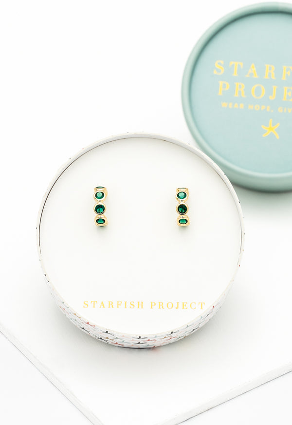 Jubilee Emerald Green Hoop Earrings
