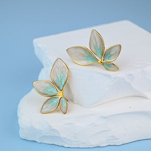 Flourish Mint Leaf Earrings