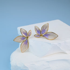 Flourish Lavender Leaf Earrings