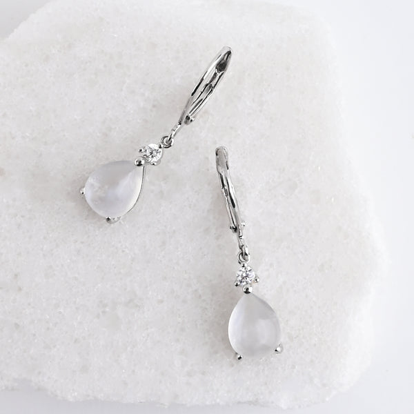 Lunar Dewdrops Moonstone Earrings