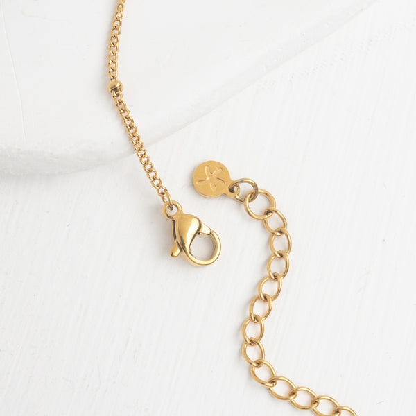 Gold chain, logo of starfish, Starfish Project brand, jewelry brands like pandora