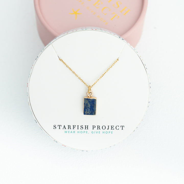 In The Clouds Lapis Necklace