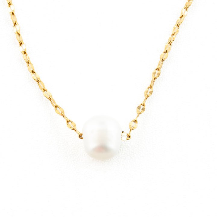 Annie Gold Pearl Necklace