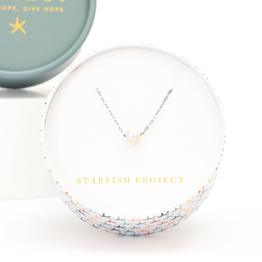 Annie Silver Pearl Necklace