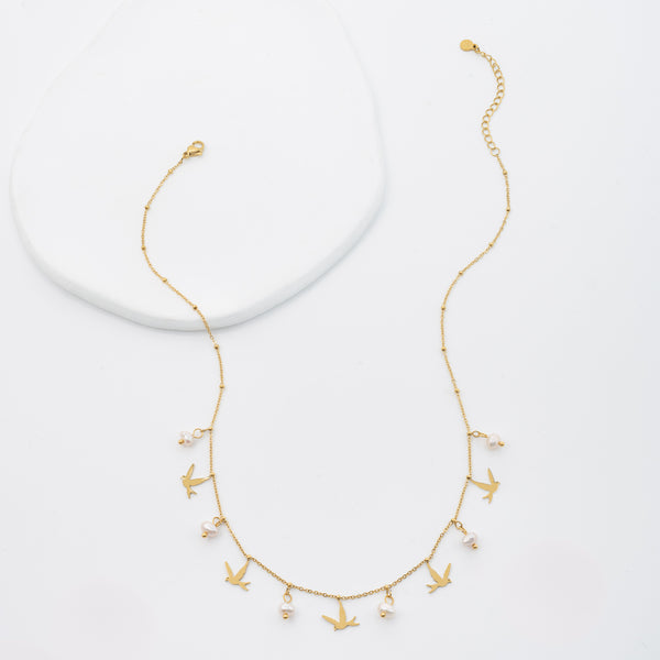 Wings of Hope Pearl Necklace