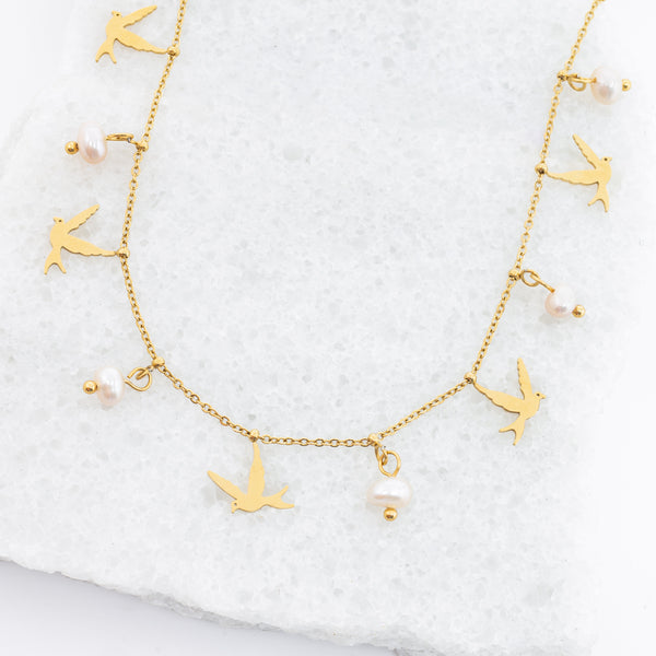 Wings of Hope Pearl Necklace