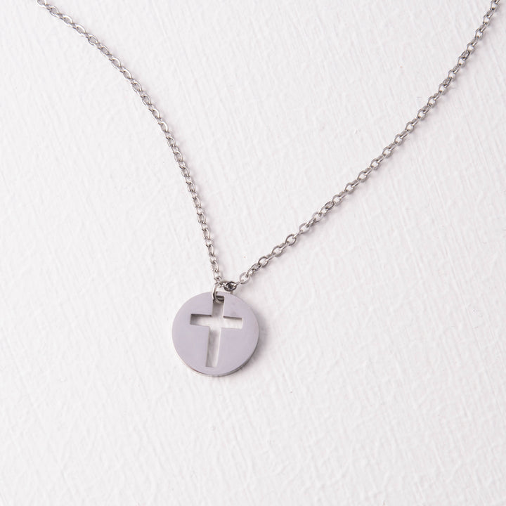 Carolyn Silver Cross Necklace