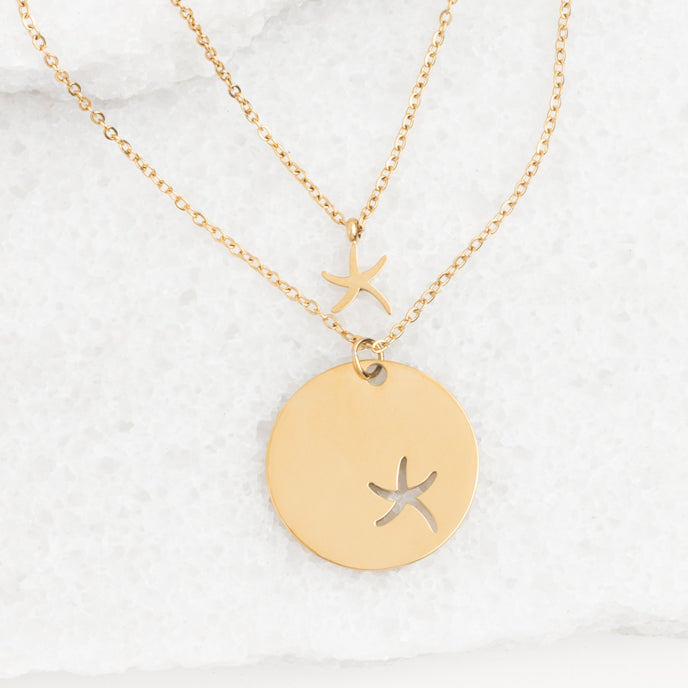 Community Gold Starfish Necklace Set