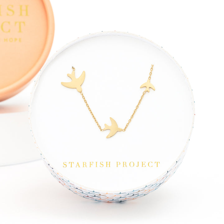 Starfish Project gift box, golden bird necklace, jewelry brands, quality necklaces for women, jewelry websites