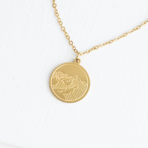 Mountain Adventure Necklace in Gold