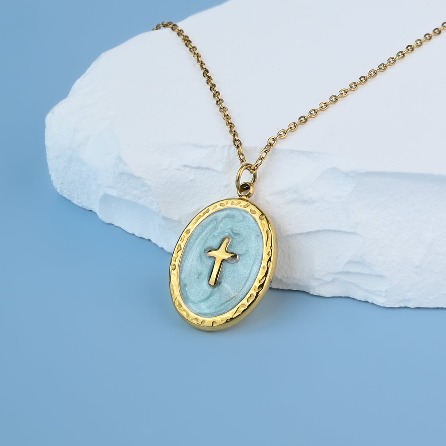 Shine Bright Cross Pendant in Mint – Starfish Project