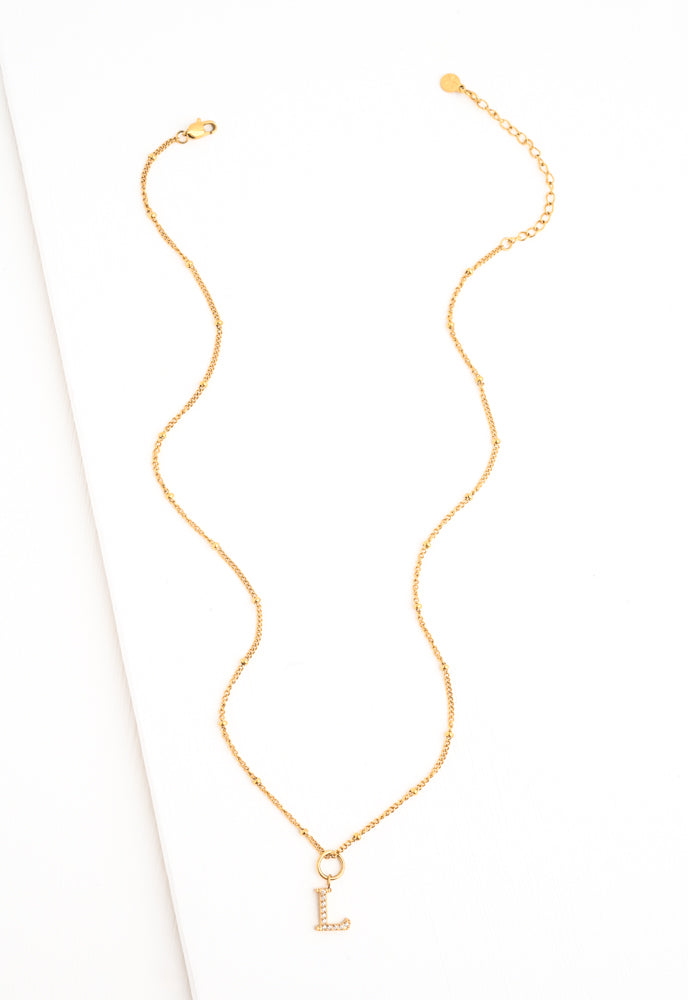 L Initial Kids Necklace