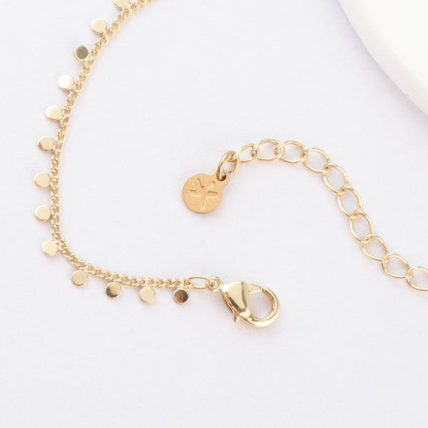 Photo of gold plated chain, adjustable gold  chain, symbolism of starfish, gold necklace chain, presents for christmas 