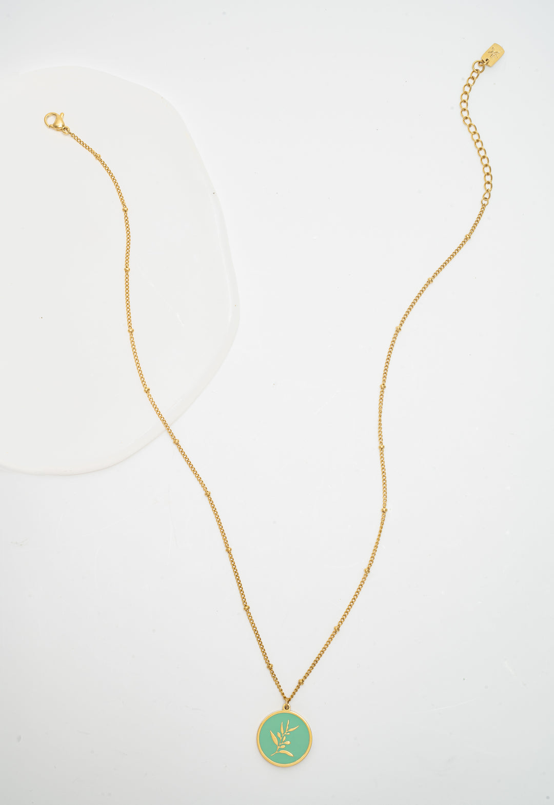 Engravable Resilience Necklace in Mint