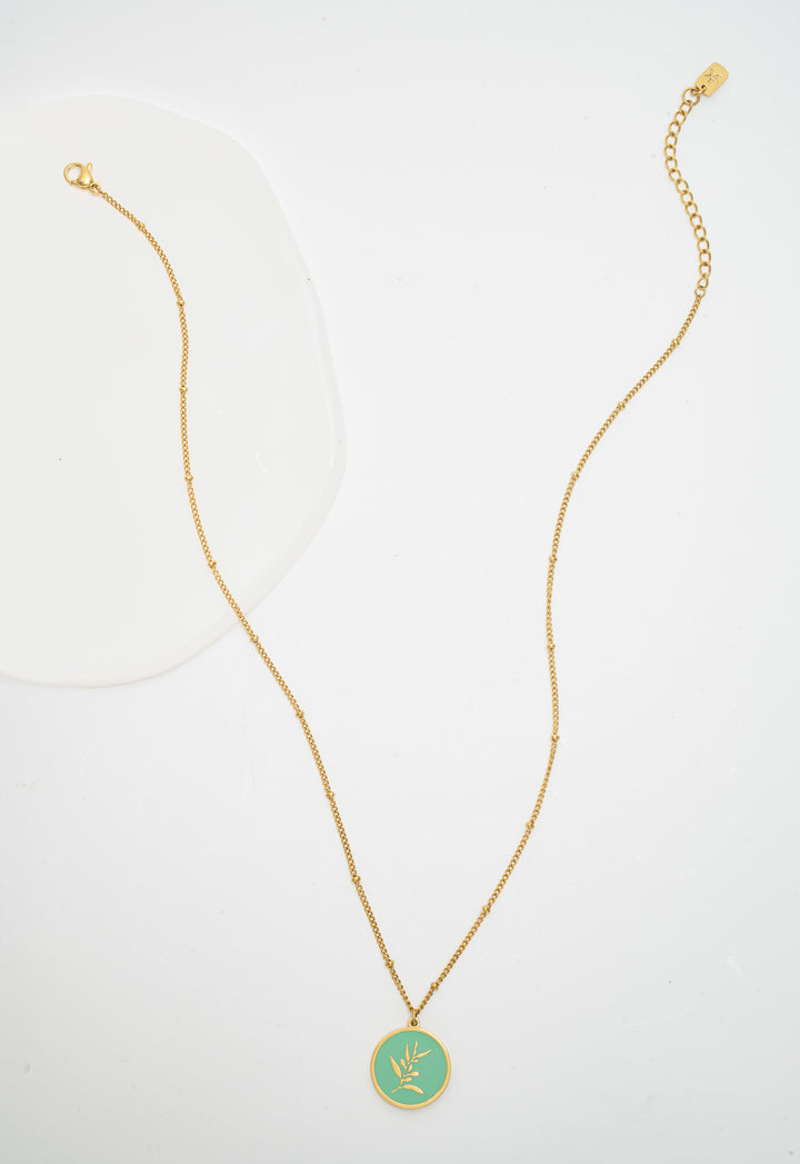 Engravable Resilience Necklace in Mint
