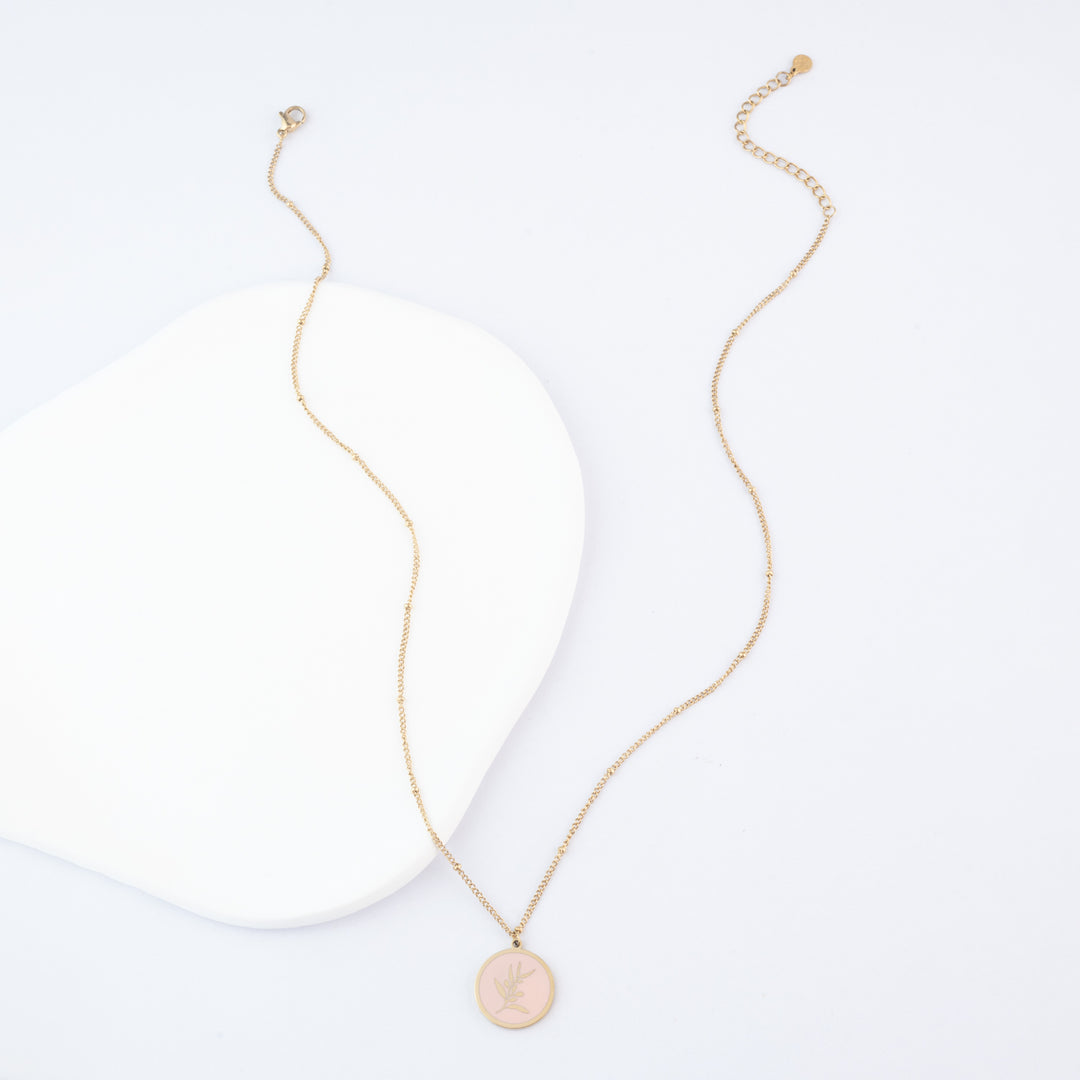Engravable Resilience Necklace in Pink