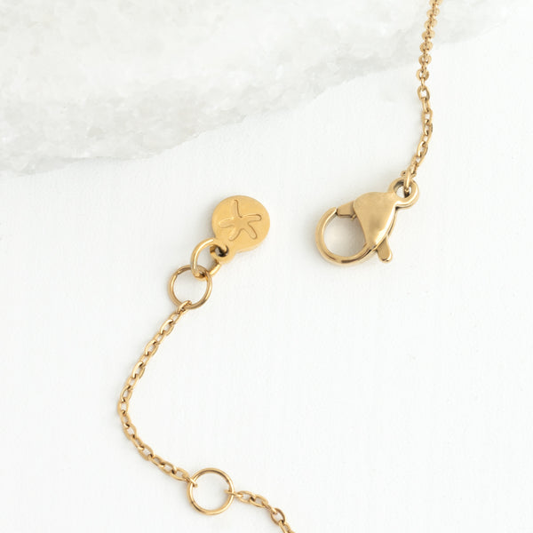 Starfish logo, starfish symbol, gold necklace chain, women's gold necklaces, sustainable fair trade business