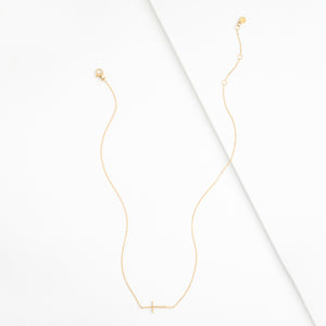 Golden cross necklace for women, creative gift ideas for Christmas, fair trade store online 