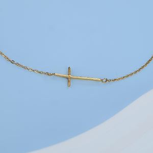 Radiant Cross Necklace in Gold