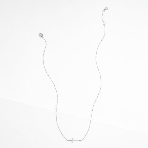 Silver cross necklace for women, creative gift ideas for Christmas, fair trade store online 