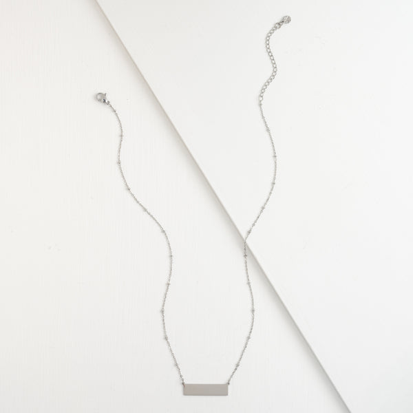 Full length photo of necklace that can be engraved, jewelry website, best xmas gift ideas, gift ideas for the holidays