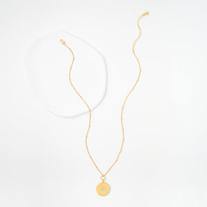 Full length photo of necklace that can be engraved, jewelry website, best xmas gift ideas, mint heart center
