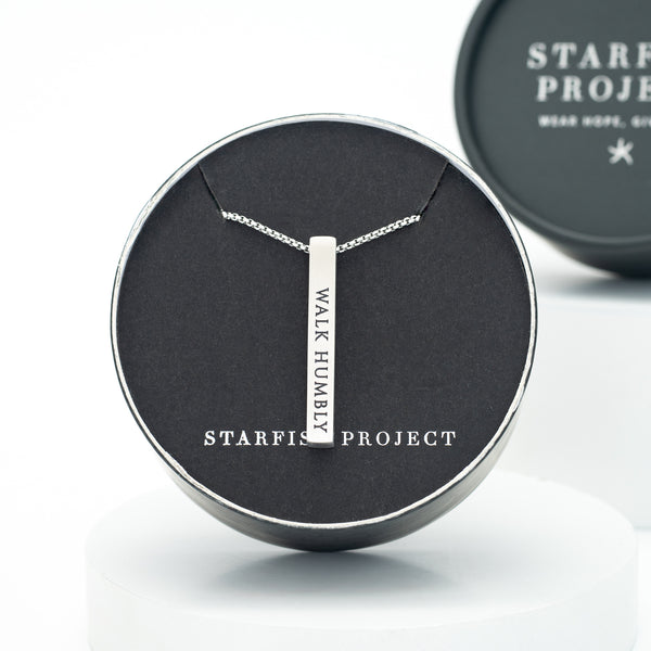 Justice Stainless Bar Necklace