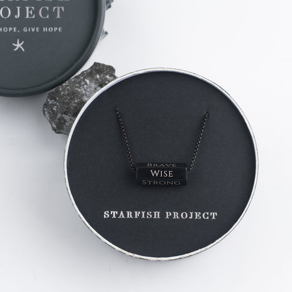 The Pillar Necklace – Matte Black