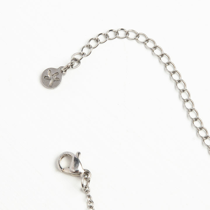 Radiant Bloom Platinum and Zircon Necklace