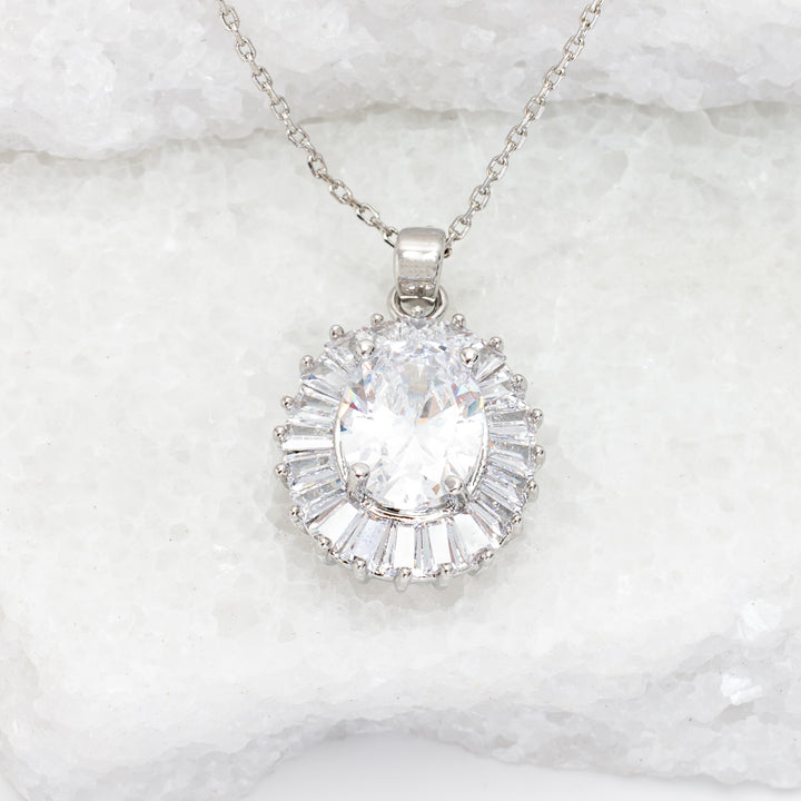 Infinite Glow Platinum Zircon Necklace