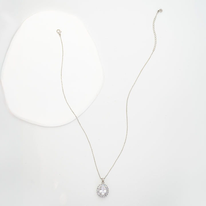 Infinite Glow Platinum Zircon Necklace