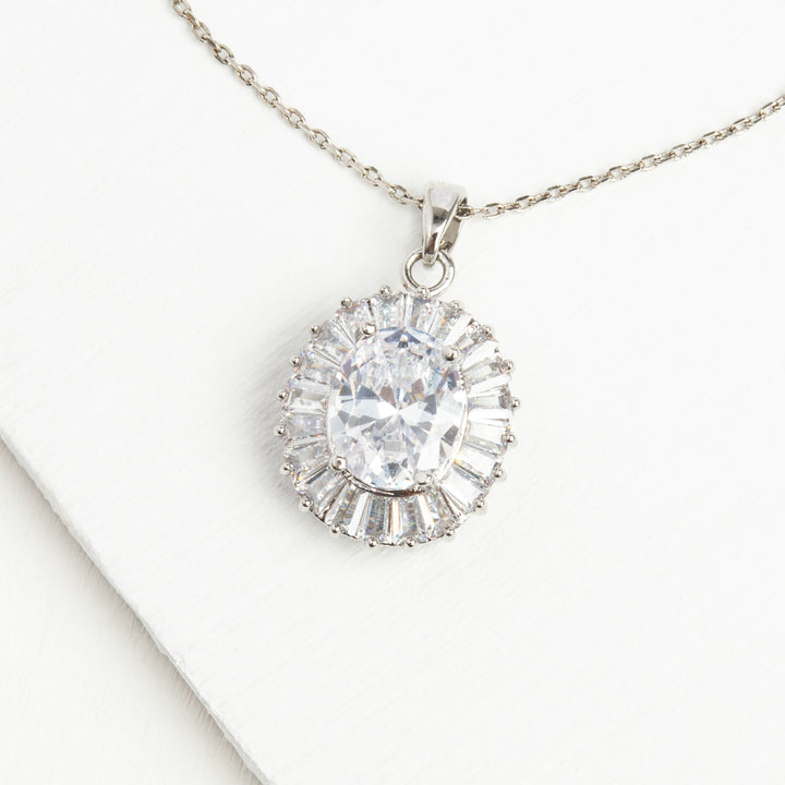 Infinite Glow Platinum Zircon Necklace