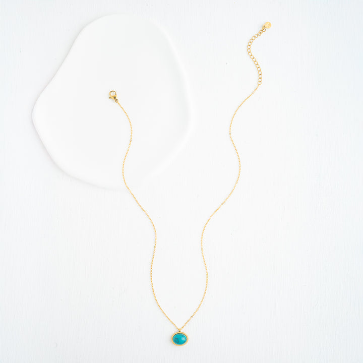 Hopeful Glow Necklace in Turquoise