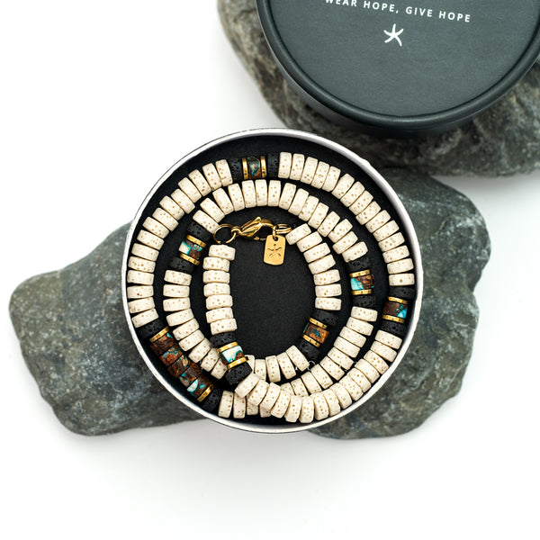 Vanguard Lava Bead Men's Necklace