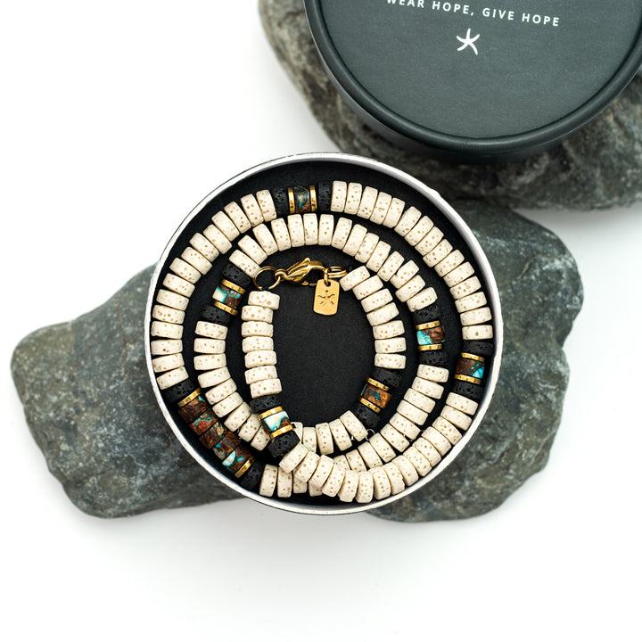 Vanguard Lava Bead Men's Necklace