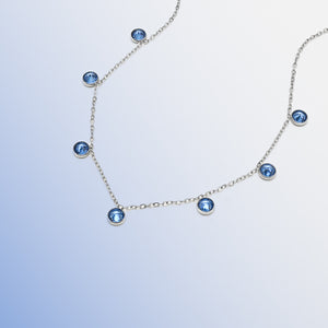 Guiding Lights Necklace in Silver & Blue