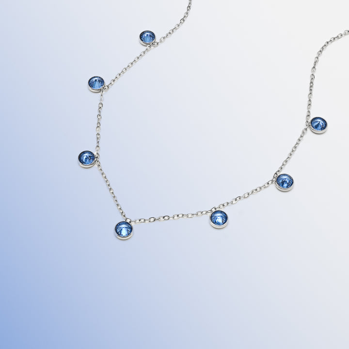 Guiding Lights Necklace in Silver & Blue