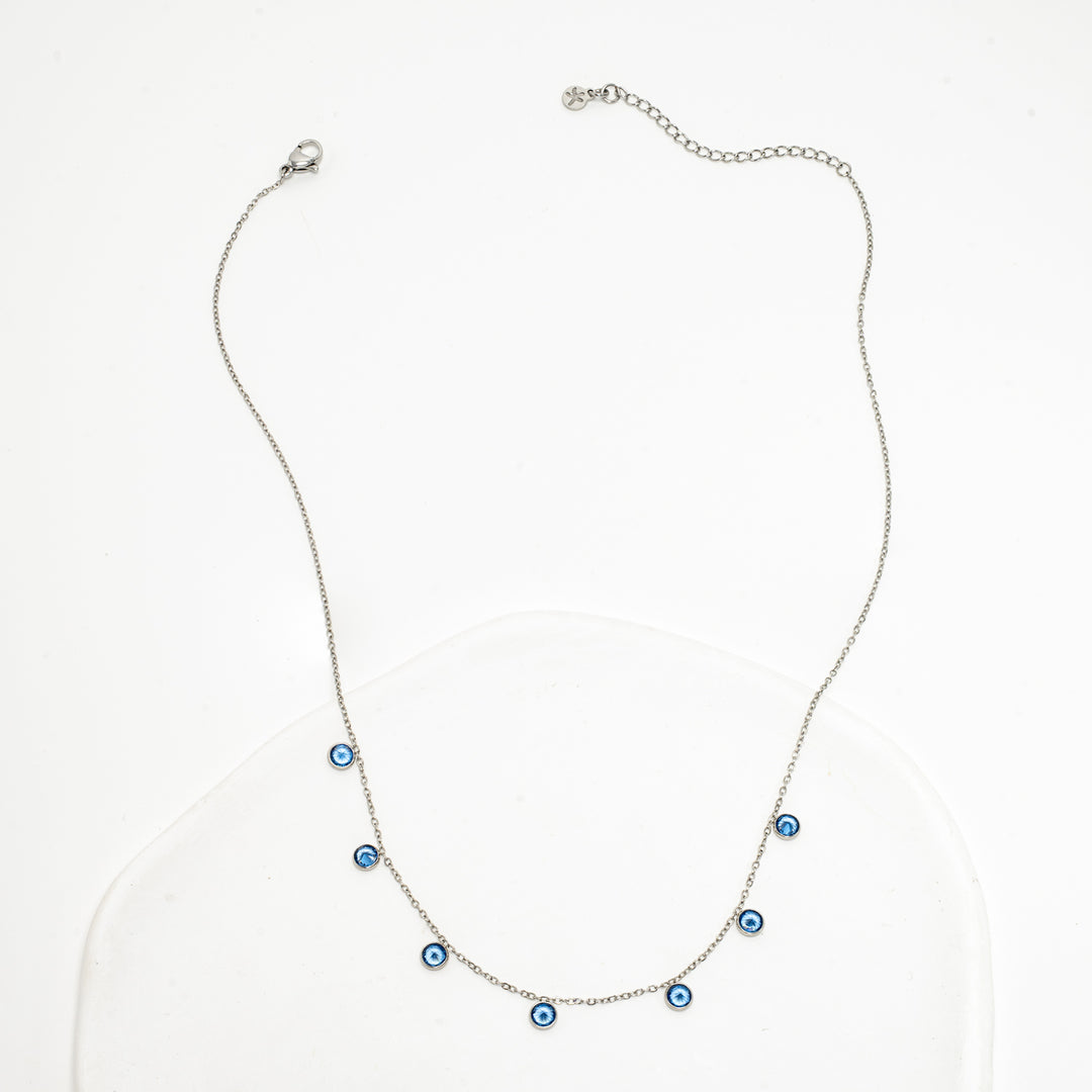 Guiding Lights Necklace in Silver & Blue