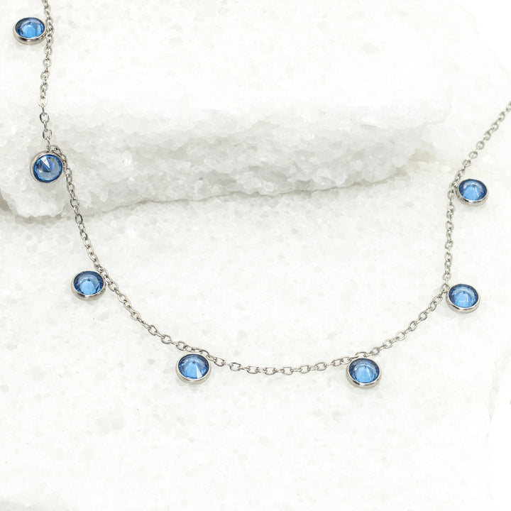 Guiding Lights Necklace in Silver & Blue