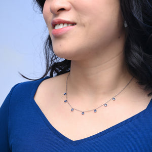 Guiding Lights Necklace in Silver & Blue