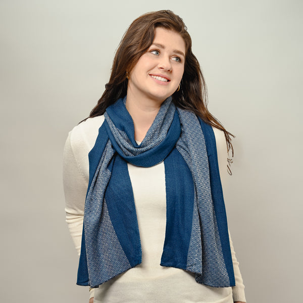 Threads of Indigo Scarf