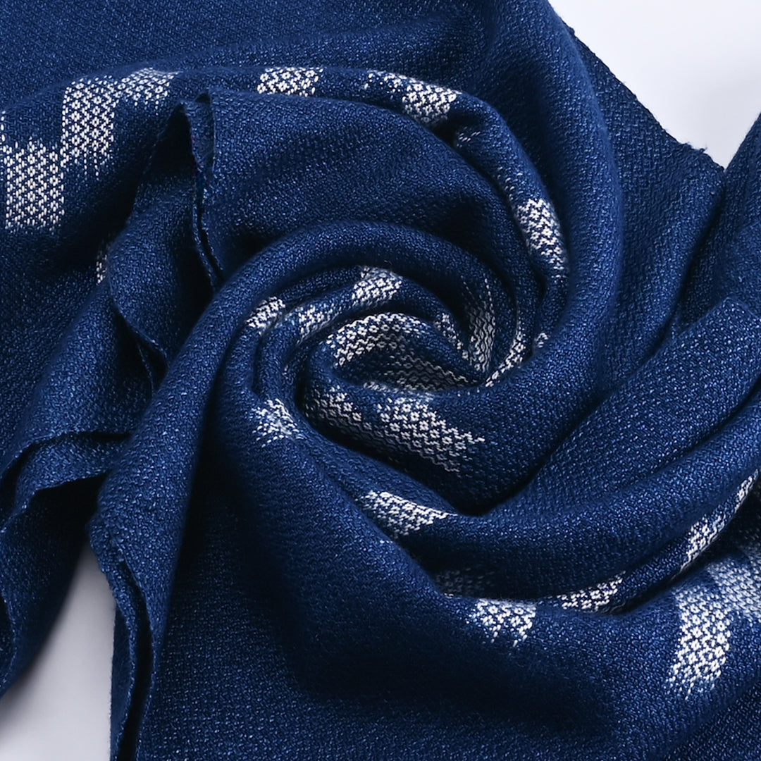 Reflections of Indigo Tassel Scarf
