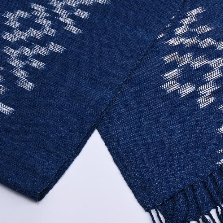 Reflections of Indigo Tassel Scarf