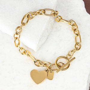 Engravable gold bracelet, chain bracelet, creative gift ideas for Christmas, personalized Christmas gifts, women's artisan jewelry