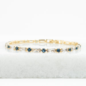 Blue and gold bracelet for women, wedding jewelry, 14k gold bracelet, women's blue bracelet, websites like Pandora