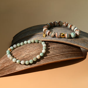 Maya Agate Bracelet in Earth Tones