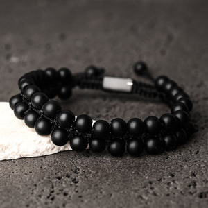 Women's artisan jewelry, ideas for men for Christmas, men's bracelets, black beaded bracelet for men, gift ideas for the holidays