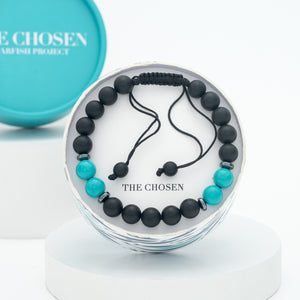 5 & 2 Teal/Black Unisex Bracelet